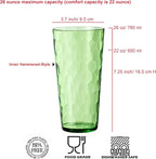 KOXIN-KARLU Mixed Drinkware 26-ounce Plastic Tumbler Acrylic Water Glasses - Image 2
