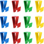 12Pcs Over Cabinet Door Hooks Plastic Over The Door Single Hook Space-Saving by UFURMATE