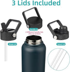 Konokyo 40oz Insulated Water Bottle Stainless Steel Sport Bottles - Image 3