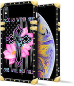 Compatible with iPhone XR Case, Praying Cross Hands Luxury Golden Decoration - Image 2