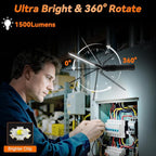 2Pack Magnetic Work Light, All Aluminum & 1500 High Lumens Rechargeable LED - Image 2