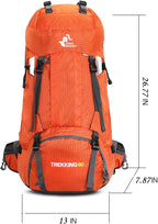 Bseash 60L Waterproof Hiking Camping Backpack - Image 2