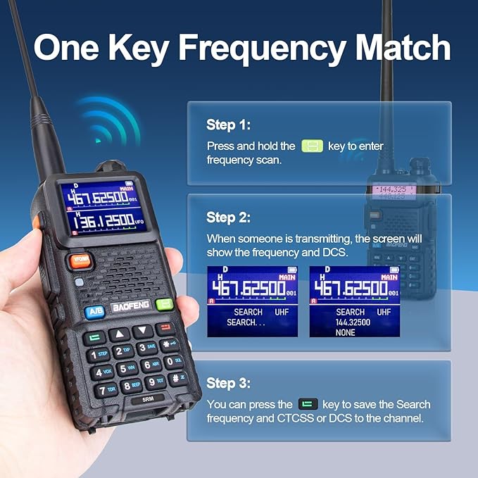 BAOFENG UV-5RM Upgrade Ham Radio, 10W High Power Long Range Two Way Radio - Image 8