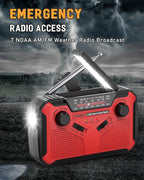 PRUNUS J-369 11100mWh Emergency Weather Radio, AA Batteries/Hand - Image 4
