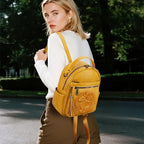 Mini Backpack Purse for Women, Embossed Leather Small Backpack Fashion Travel - Image 2