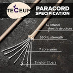 TECEUM 5/32" Paracord Rope 1000 – 1000ft / 200ft / 100ft / 50ft – Tactical - Image 2