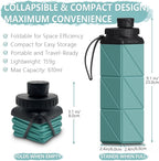 BEAUTAIL Collapsible Water Bottles, Silicone Foldable Water Bottle 610ml - Image 2