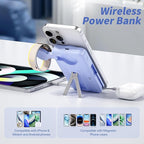 Magnetic Portable Charger Built-in Cables, 10000mAh Fast Charging Wireless - Image 3