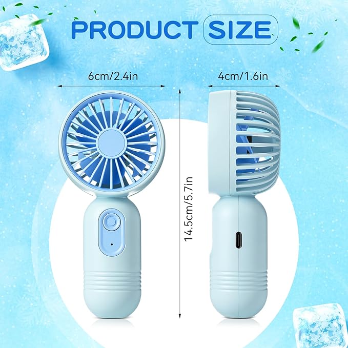 Rossesay 1 Pcs Mini Portable Fan Bulk Cute Handheld Lightweight Small Little - Image 2