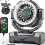 24000mAh Camping Fan, Portable Rechargeable Fan, Battery Powered Fan by Unknown