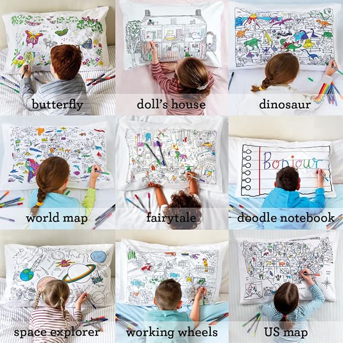Coloring Pillowcase for Kids – Reusable DIY Pillow Cover - Image 8