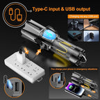 Super Bright Flashlight High Lumens 100000 Rechargeable, Powerful 50W LED - Image 7
