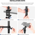NEEWER Desk Stand with 2 Telescopic Boom Arms Phone Holder - Image 9
