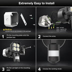 SANSI 7000LM Motion Sensor Outdoor Lights, Brightness LED Flood Lights Outdoor - Image 6