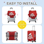 ANNA QUEEN Merry Christmas Luggage Cover, Santa Hat Holiday Design Suitcase - Image 6