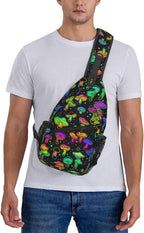 Magic Mushrooms Sling Bag For Women Men Fashion Mushroom Backpack Crossbody - Image 7