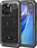 Mitywah Waterproof Case for iPhone 16 Pro, Shockproof Heavy Duty Case by Mitywah