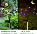 Solar Garden Lights Outdoor, 2 Pack 16 LED Solar Purple Firefly Lights - Image 2