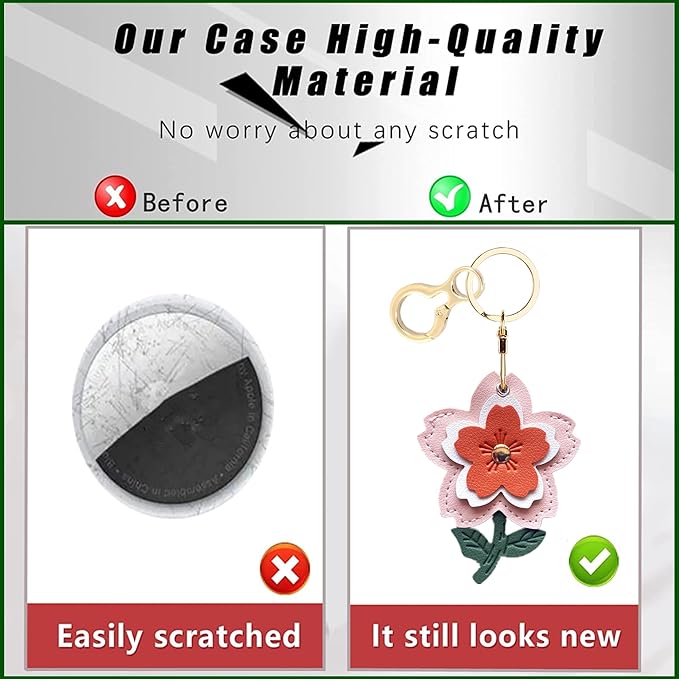 BORKUANA Leather Keychain Holder Case Compatible - Image 3