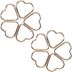 16-Pack Gold Heart Carabiner Clips, Cute Keychain Accessories - Image 6