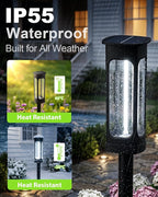 Solar Pathway Lights Outdoor 6 Pack, Upgraded Brighter 6 Inch extended filament - Image 6