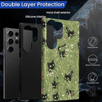 for Samsung Galaxy S24 Ultra Case, HL2 Grass Cat Hybrid 2 Layer Hard Shell - Image 2