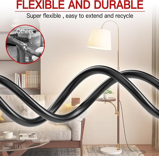 16/3 Short Extension Cord 1 FT, Indoor 3 Prong Power Cable, Suitable - Image 5