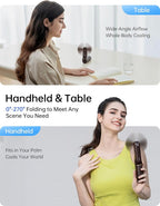 JISULIFE Handheld Fan 8 Plus: All-in-One Mini Fan - Image 4