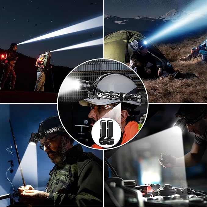 ATDOALL Super Bright LED Headlamp, High Lumen Rechargeable Head Lamp - Image 8