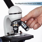 AmScope 40X-1000X Student Biological Compound Microscope - Image 6