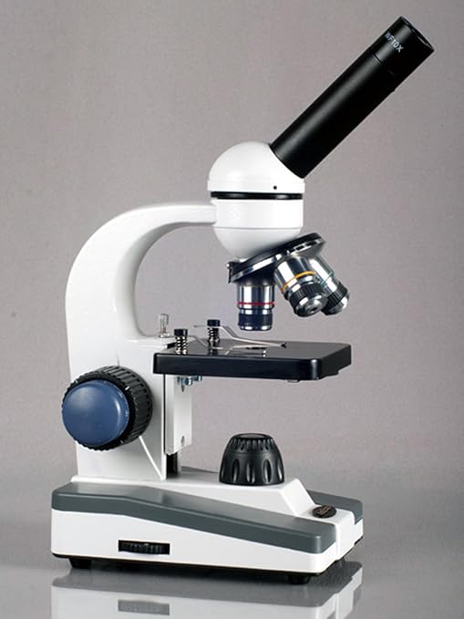 AmScope M150C-PB10-WM Compound Monocular Microscope, WF10x and WF25x Eyepieces - Image 2