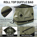 MIER Waterproof Duffel Bag Motorcycle Dry Bag Backpack Large Roll-Top Heavy - Image 4