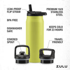 ZULU Base 32oz Stainless Steel Water Bottle - Image 4