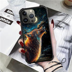 for iPhone 12 Pro Max Case, Star Cave Hungry Wolf Pattern Graphic Design Girl - Image 7