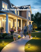 Solar Pathway Lights 2 Pack Mini Outdoor 3000K Bright Auto On/Off Solar Garden - Image 2