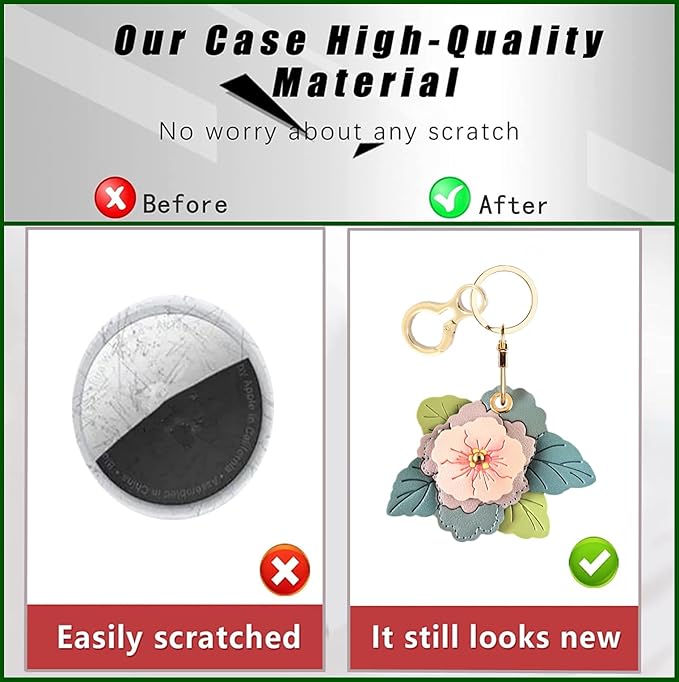BORKUANA Leather Keychain Holder Case Compatible - Image 3