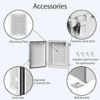 LeMotech Electrical Box, IP67 Waterproof Hinged Cover Stainless Steel Latch - Image 4