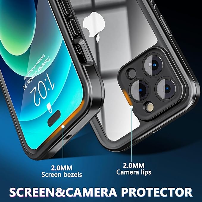 Jancane iPhone 14 Pro Max Waterproof Case, IP68 Underwater, Built-in Screen - Image 4