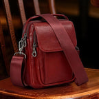 Augus Leather Small Messenger Bag - Image 3