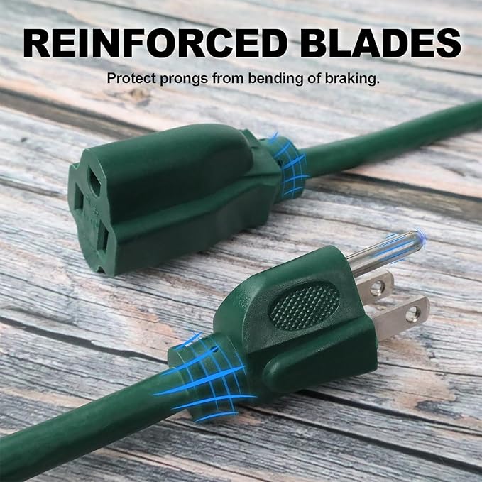 EP 2 Pack 6FT Green Outdoor Extension Cord, 16/3 SJTW Heavy Duty Waterproof - Image 3