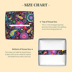 Tissue Box Cover Square, Boho Mandala Flowers and Paisley Tissue Box Holder - Image 3