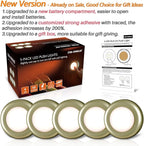 STAR-SPANGLED 5 Pack 2.8” Push Tap Lights, Stick on Touch Puck Lights AAA - Image 6