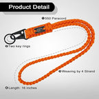 DDOUT Heavy Duty Paracord Lanyard 550 Paracord Braided Keychain - Image 2