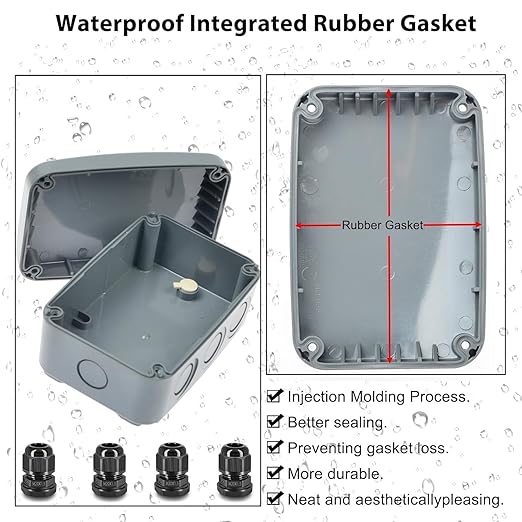 IP66 Outdoor Junction Box, Nineleaf 6PK Weatherproof Electrical Boxes - Image 4