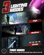 Victoper Pink Rechargeabe Flashlight 2 Pack, High Lumens 5 Modes LED Bright - Image 4