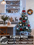 Upgraded 33 FT 100 LED Christmas Lights Outdoor Indoor, Extendable Waterproof - Image 2