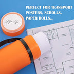 JJRING Orange Poster Tube, Poster Carrying Case - Image 5