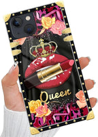 Compatible with iPhone 14 Case, Queen Lip Crown Leopard Print Luxury Golden - Image 5