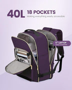 LOVEVOOK Travel Backpack for Women & Men 40L, Airline Approved Carry On - Image 3