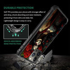 for iPhone 16 Pro Case, Day of The Dead Halloween Woman Pattern Graphic Design - Image 7